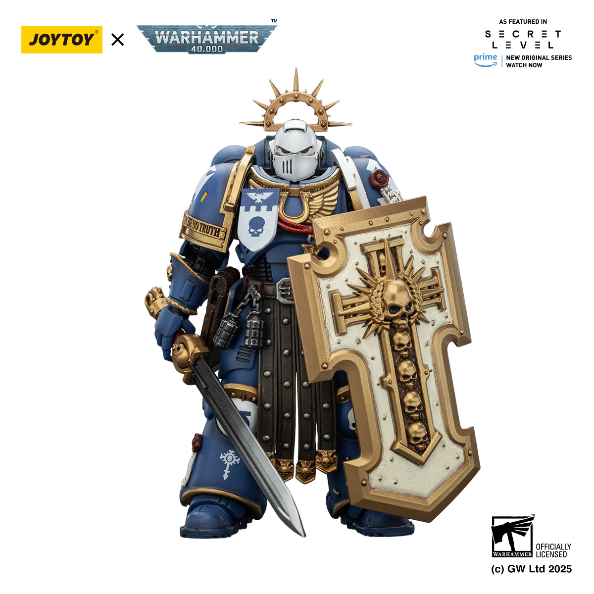 Ultramarines Torvald with Power Sword, Stormshield and Bolt Pistol - view 12
